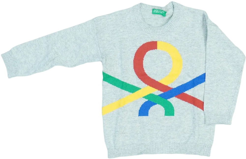 Kék Benetton Pulóver EU 92 / UK 2 év / US 2T