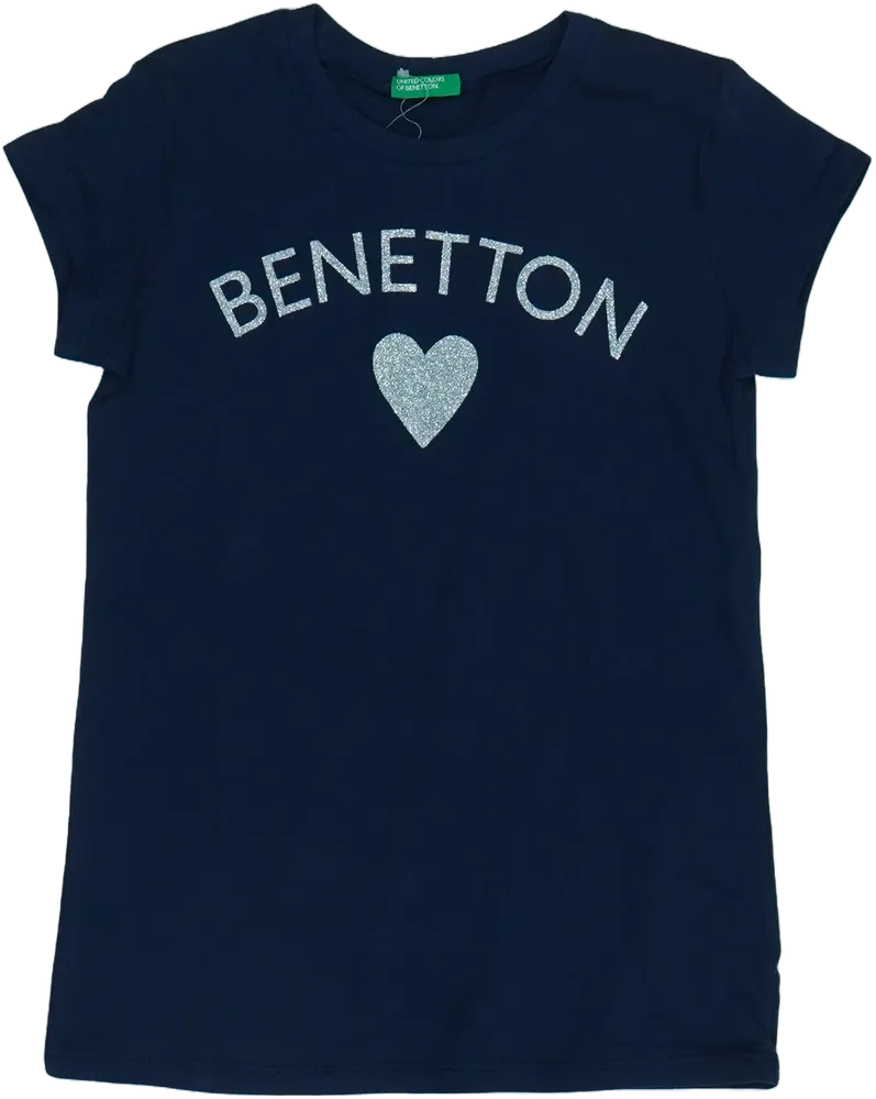 Kék Benetton Póló EU 128 / UK 8 év / US 8 év/M
