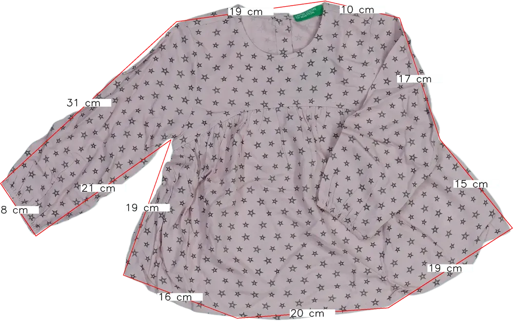 Rózsaszín Benetton Tunika EU 92 / UK 2 év / US 2T