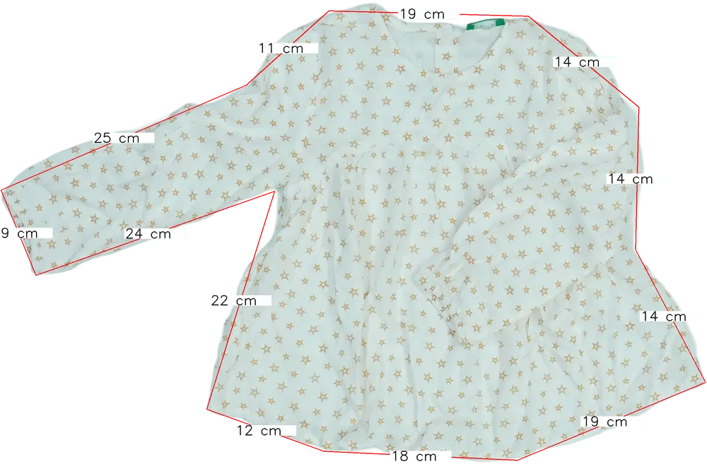 Fehér Benetton Tunika EU 98 / UK 3 év / US 3T