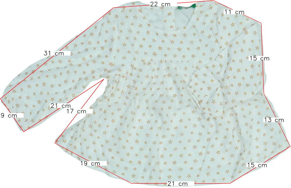 Fehér Benetton Tunika EU 92 / UK 2 év / US 2T