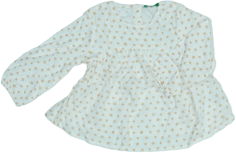 Fehér Benetton Tunika EU 92 / UK 2 év / US 2T