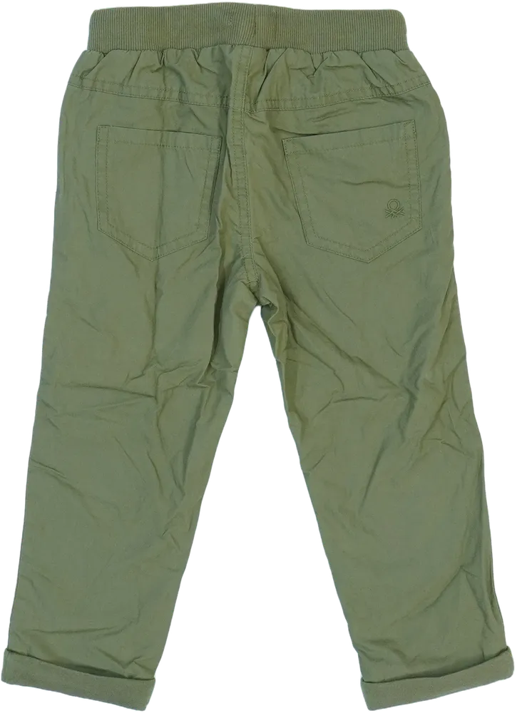 Zöld Benetton Hosszúnadrág EU 98 / UK 3 év / US 3T