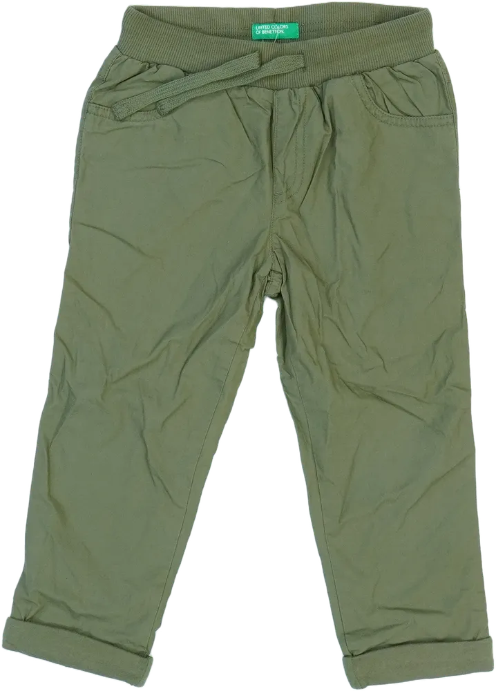 Zöld Benetton Hosszúnadrág EU 98 / UK 3 év / US 3T