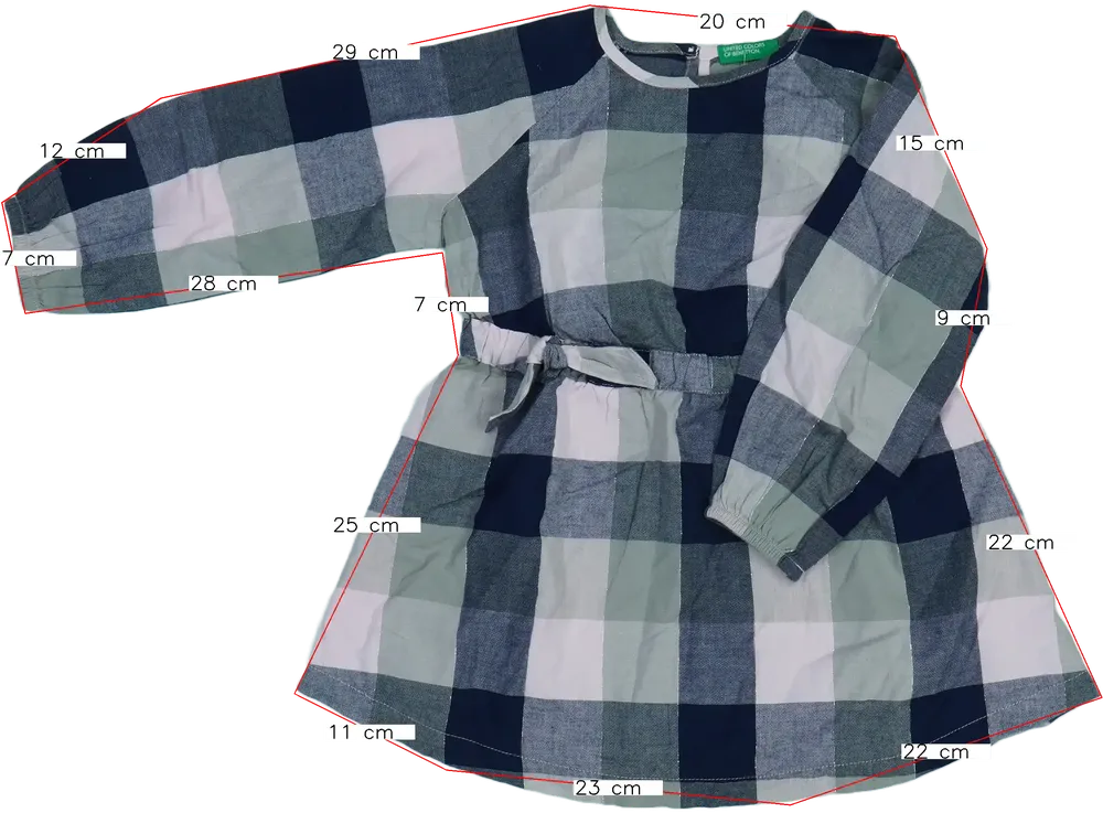 Rózsaszín Benetton Ruha EU 98 / UK 3 év / US 3T