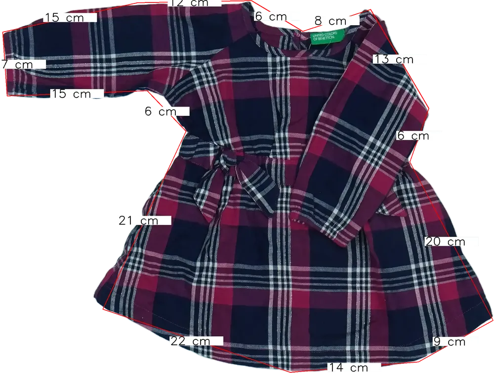 Többszínű Benetton Ruha EU 68 / UK 3-6 hónap / US 3-6 hónap