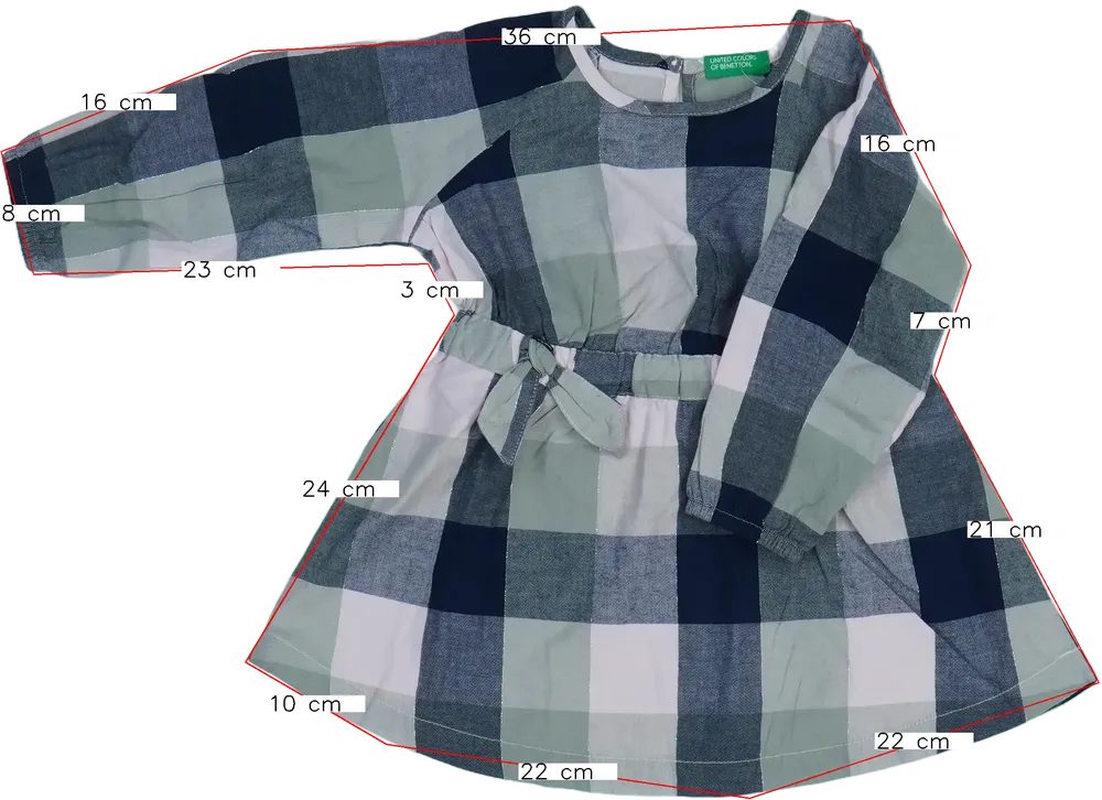 Rózsaszín Benetton Ruha EU 86 / UK 12-18 hónap / US 18 hónap