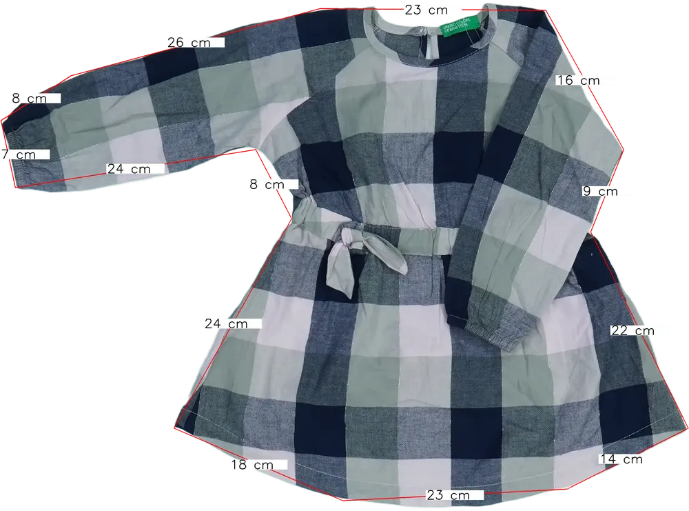 Rózsaszín Benetton Ruha EU 92 / UK 2 év / US 2T