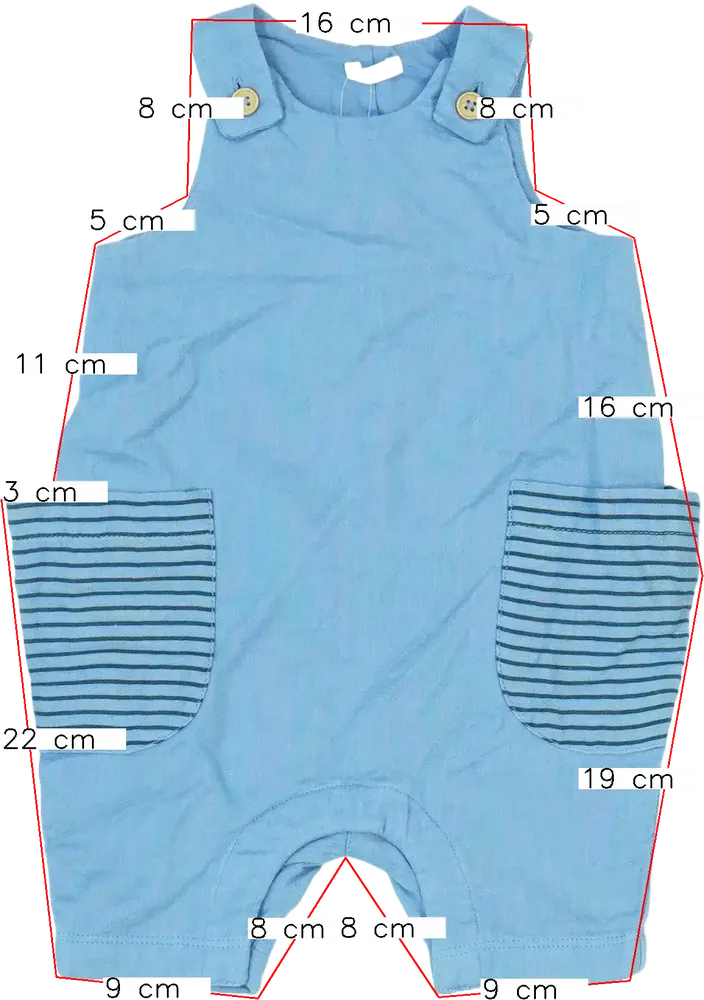 Kék Benetton Playsuit / Jumpsuit EU 56 / UK Újszülött / US Újszülött