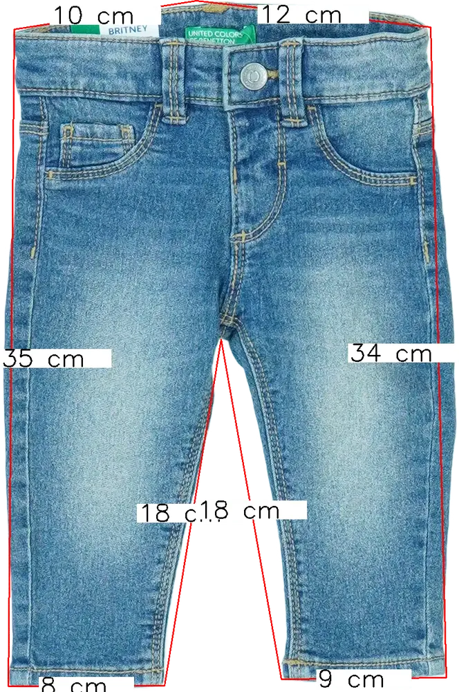 Kék Benetton Farmernadrág EU 74 / UK 6-9 hónap / US 6-9 hónap