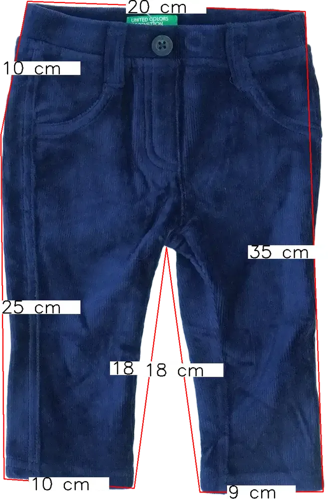 Kék Benetton Baby nadrág EU 74 / UK 6-9 hónap / US 6-9 hónap