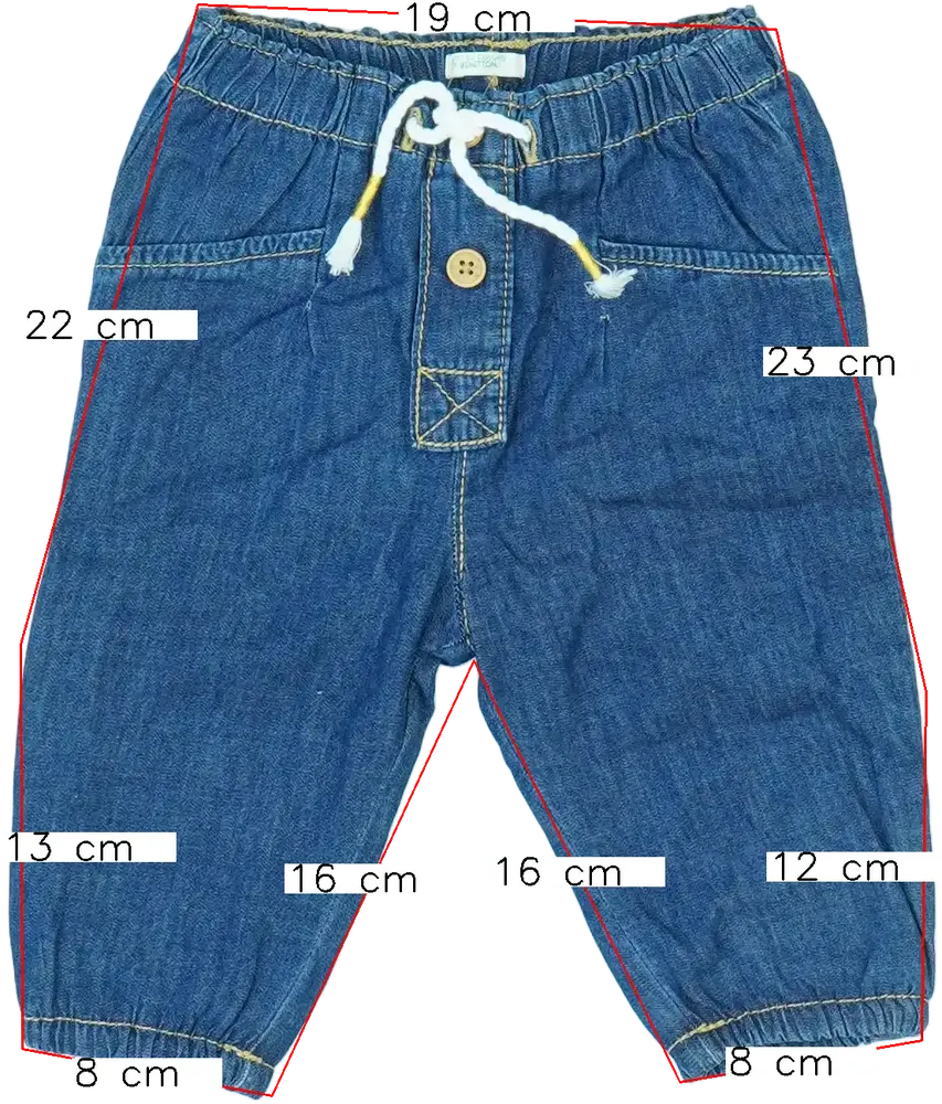 Kék Benetton Farmernadrág EU 74 / UK 6-9 hónap / US 6-9 hónap