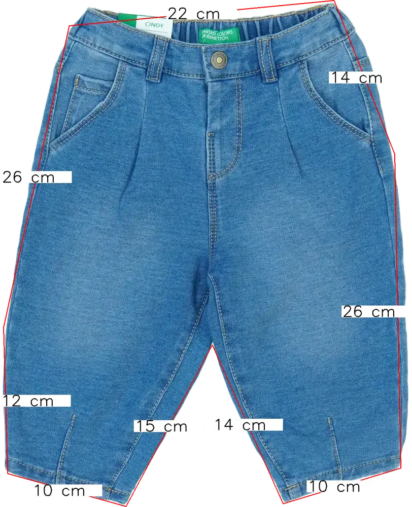Kék Benetton Farmernadrág EU 86 / UK 12-18 hónap / US 18 hónap