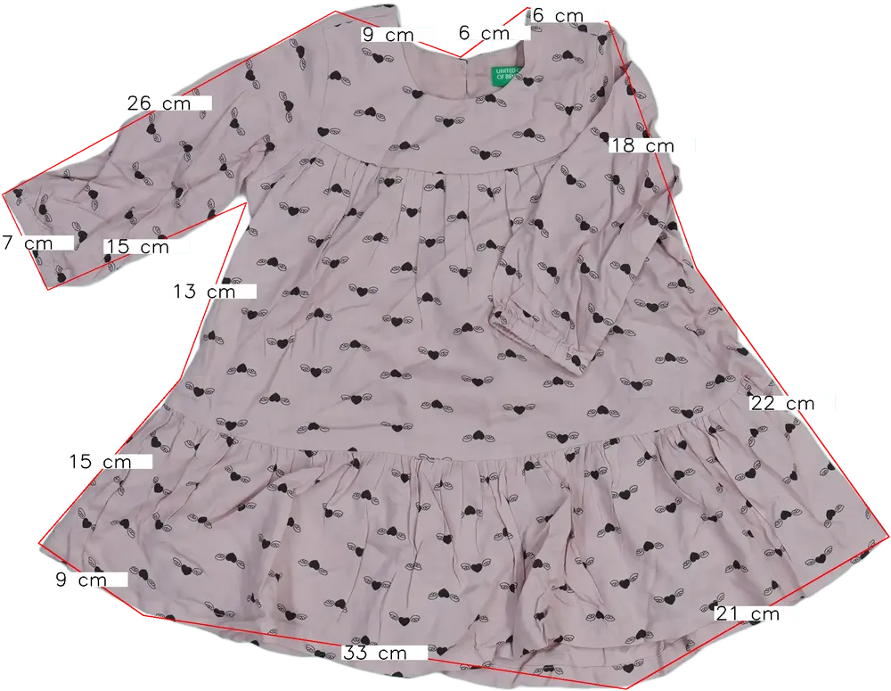 Rózsaszín Benetton Ruha EU 74 / UK 6-9 hónap / US 6-9 hónap