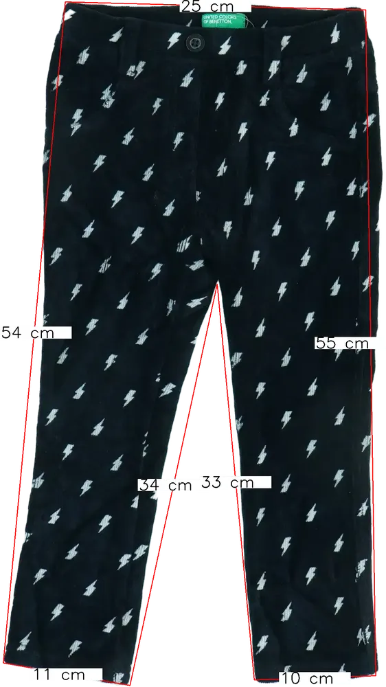 Fekete Benetton Baby nadrág EU 98 / UK 3 év / US 3T