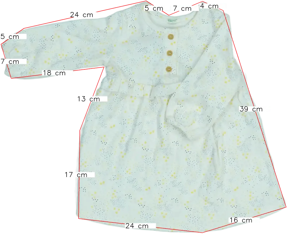 Fehér Benetton Ruha EU 74 / UK 6-9 hónap / US 6-9 hónap