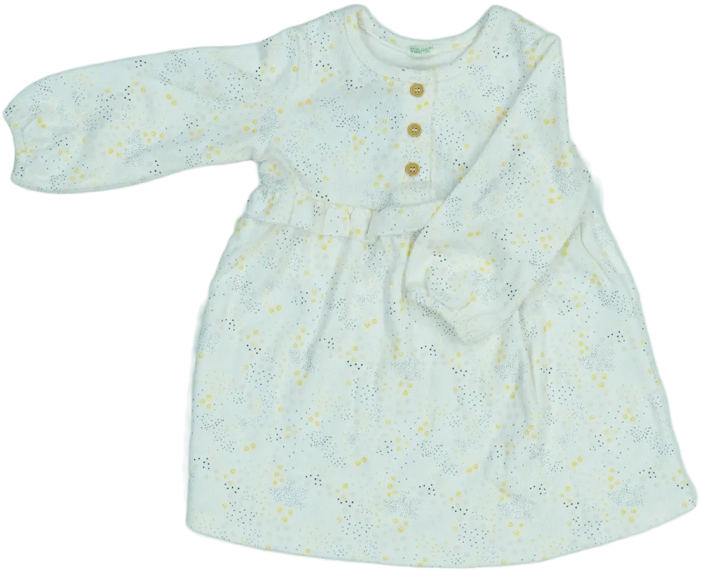 Fehér Benetton Ruha EU 74 / UK 6-9 hónap / US 6-9 hónap