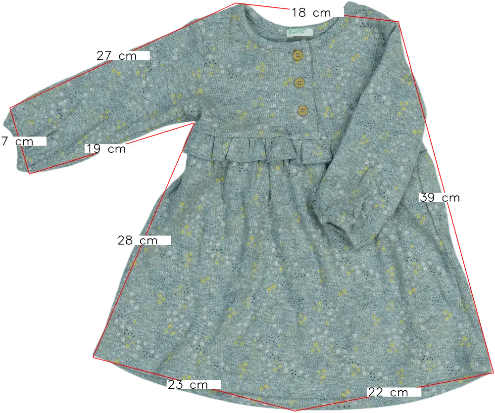 Fehér Benetton Ruha EU 74 / UK 6-9 hónap / US 6-9 hónap