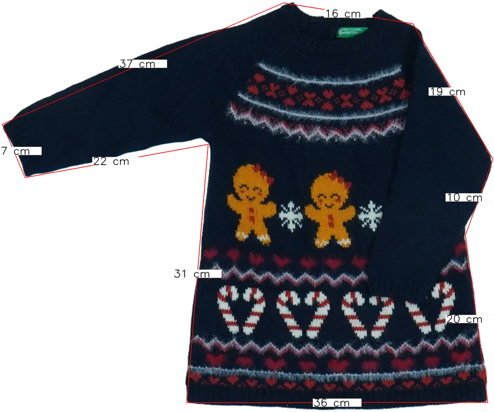 Kék Benetton Ruha EU 92 / UK 2 év / US 2T