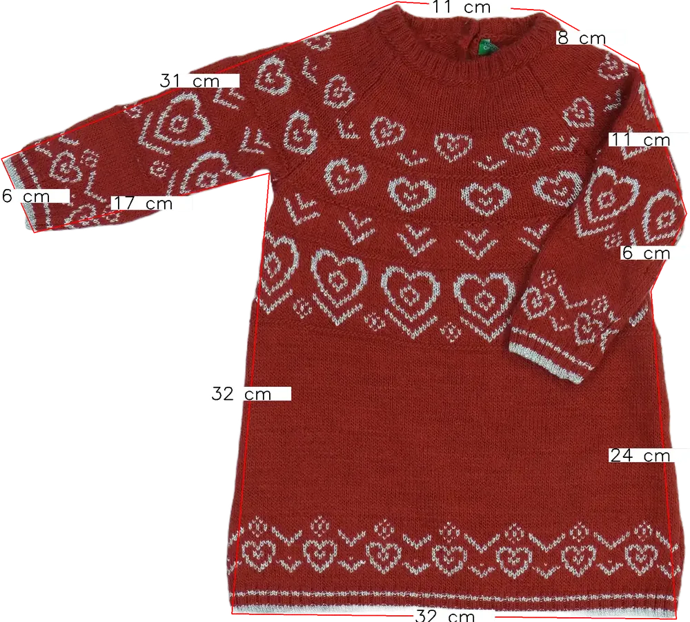 Piros Benetton Ruha EU 80 / UK 9-12 hónap / US 12 hónap