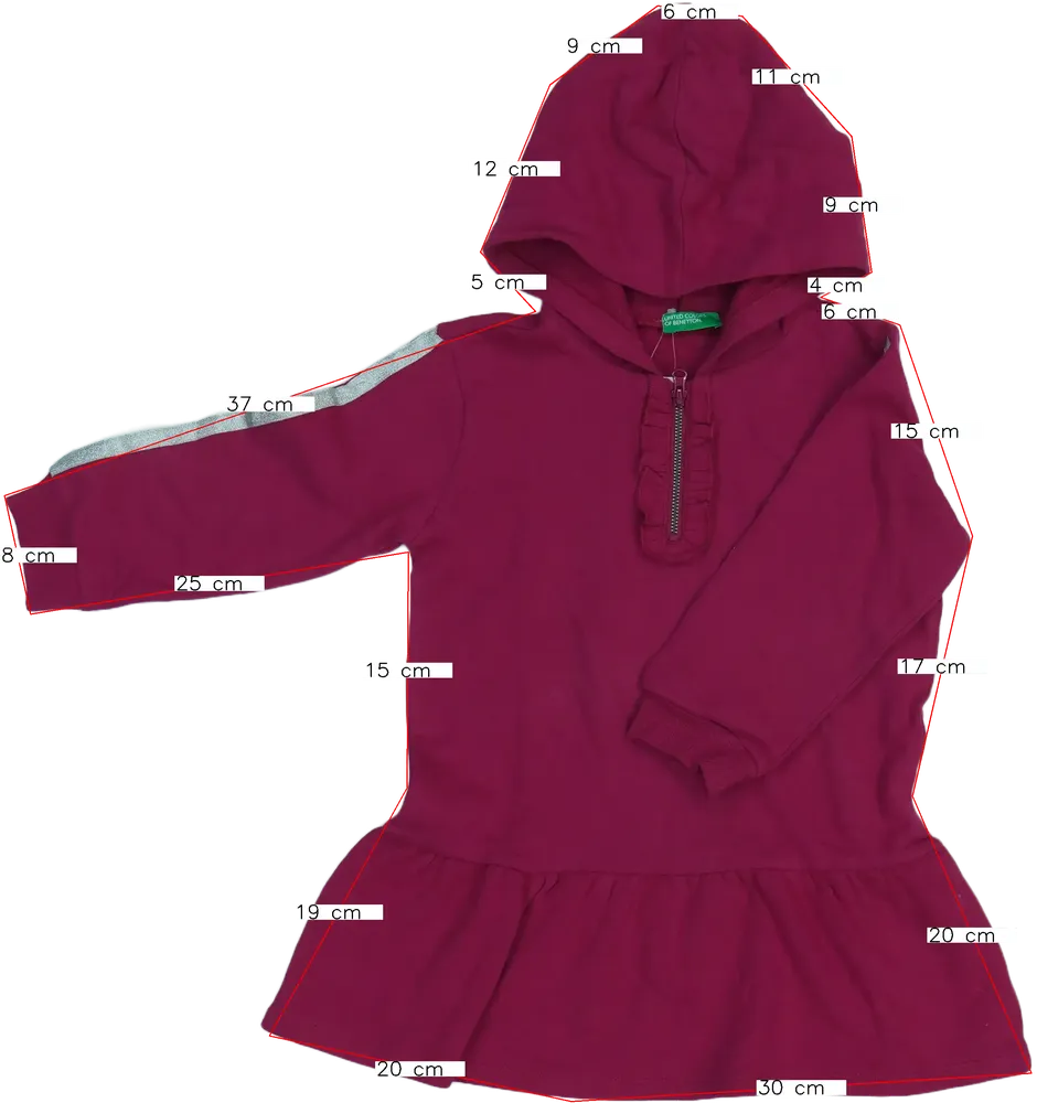 Rózsaszín Benetton Ruha EU 98 / UK 3 év / US 3T