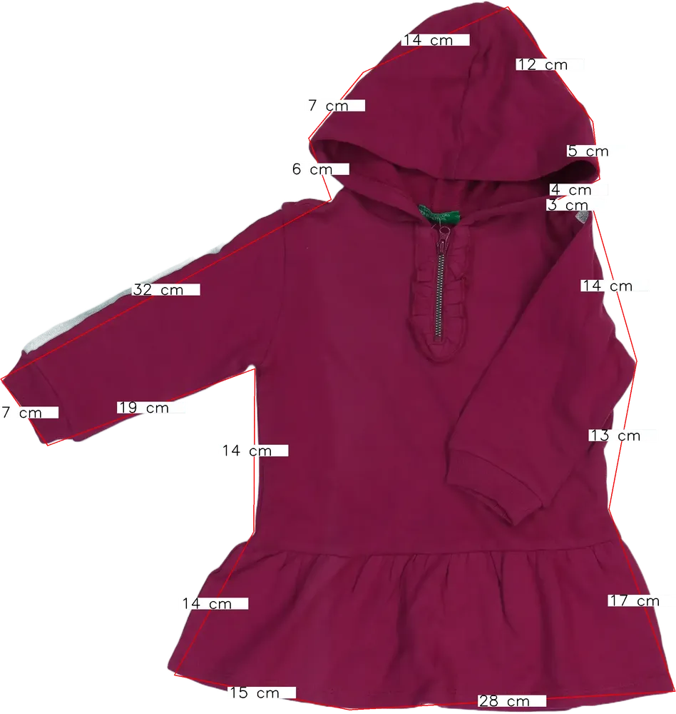 Rózsaszín Benetton Ruha EU 86 / UK 12-18 hónap / US 18 hónap