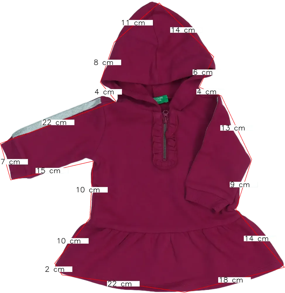 Rózsaszín Benetton Ruha EU 68 / UK 3-6 hónap / US 3-6 hónap