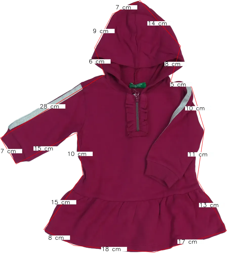 Rózsaszín Benetton Ruha EU 74 / UK 6-9 hónap / US 6-9 hónap