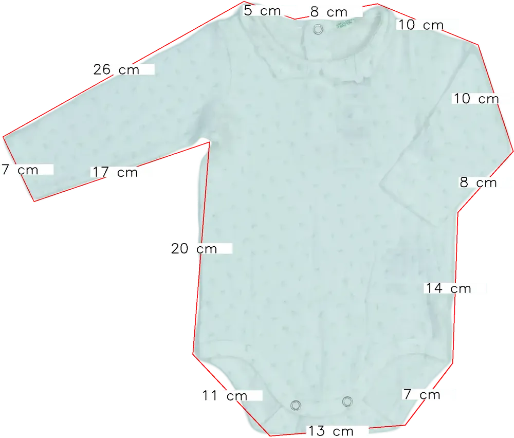 Barna Benetton Hosszú ujjú body EU 68 / UK 3-6 hónap / US 3-6 hónap