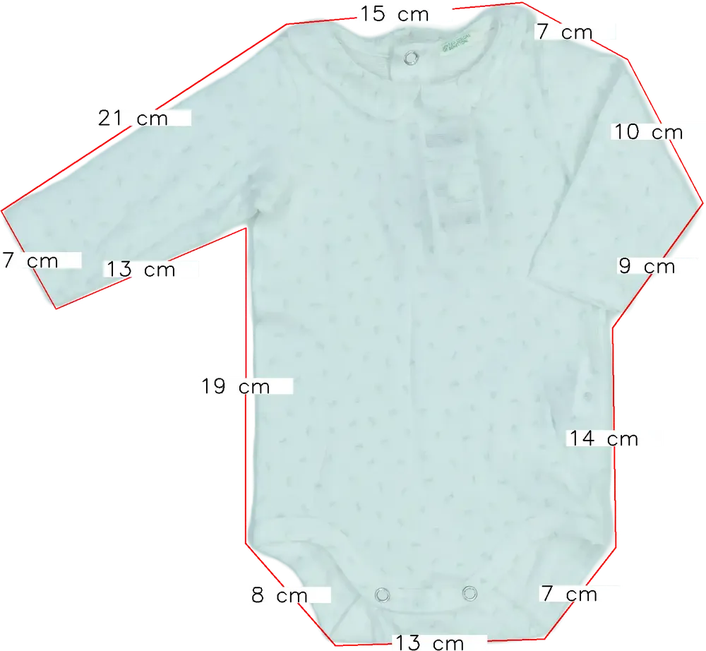 Barna Benetton Hosszú ujjú body EU 62 / UK 0-3 hónap / US 0-3 hónap