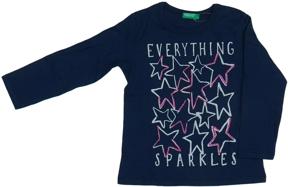 Kék Benetton Hosszú ujjú felső EU 86 / UK 12-18 hónap / US 18 hónap