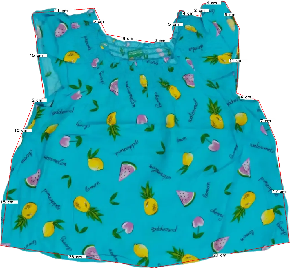 Kék Benetton Blúz EU 128 / UK 8 év / US 8 év/M