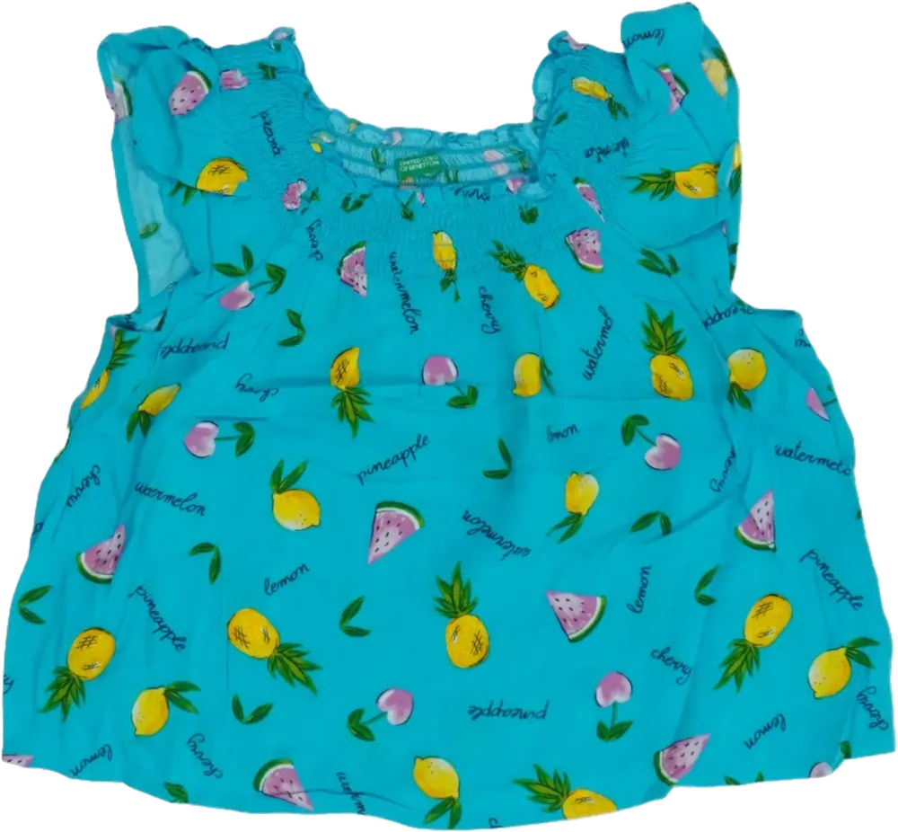 Kék Benetton Blúz EU 128 / UK 8 év / US 8 év/M