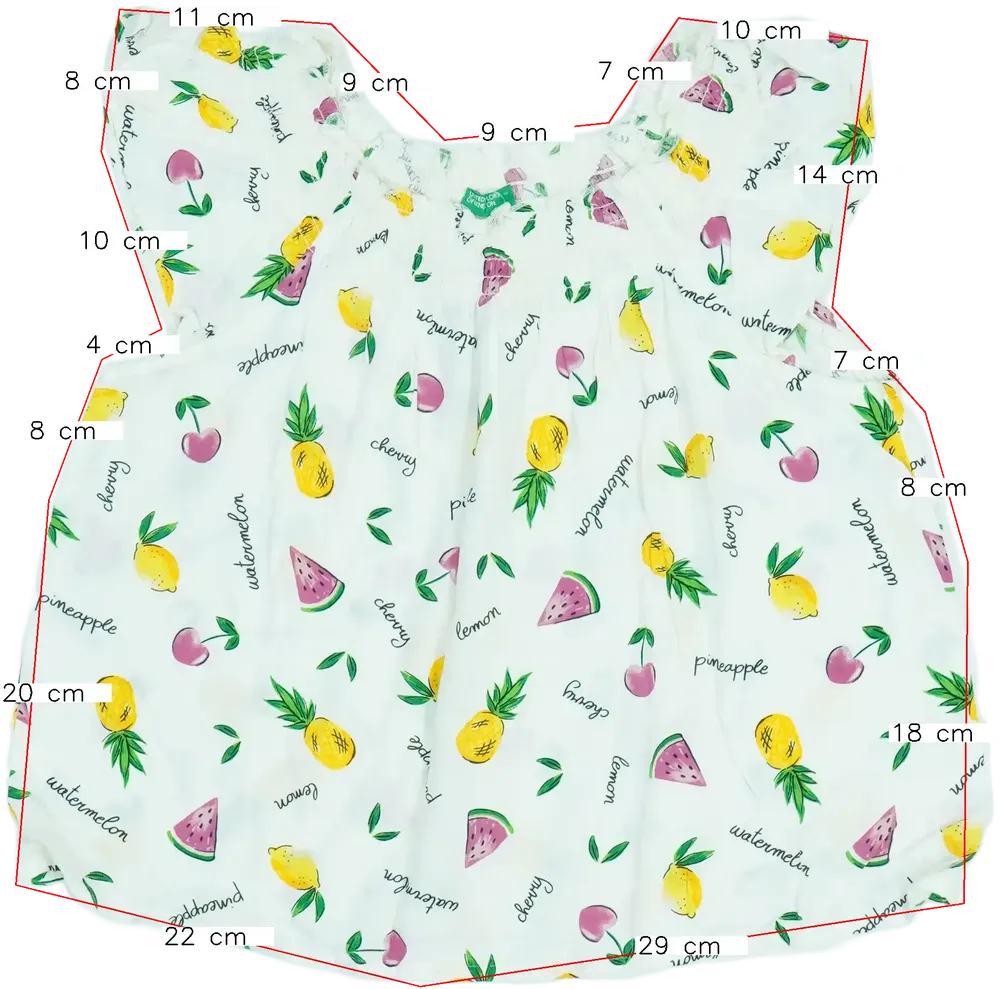 Fehér Benetton Blúz EU 140 / UK 10 év / US 10 év/L