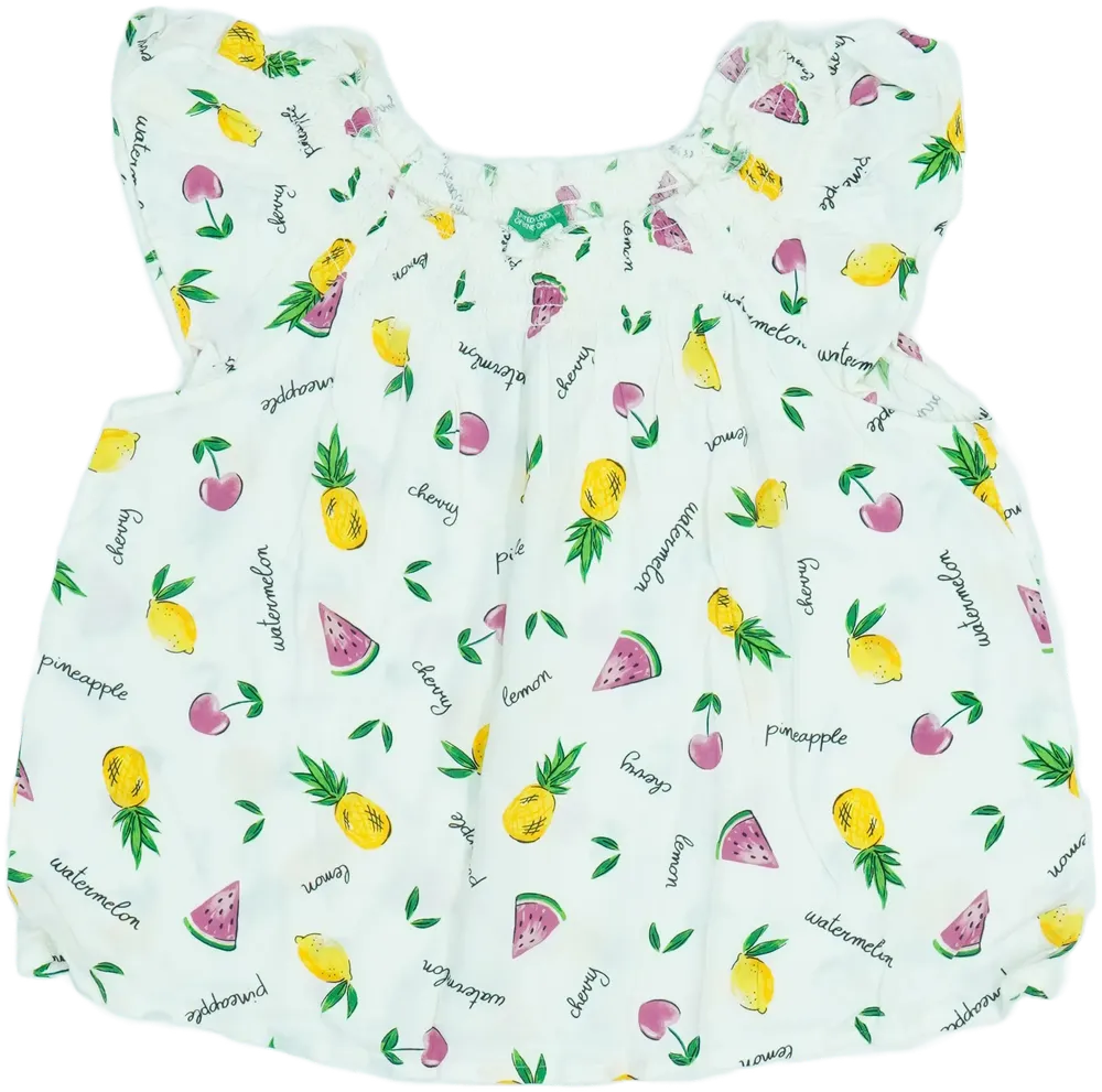 Fehér Benetton Blúz EU 140 / UK 10 év / US 10 év/L