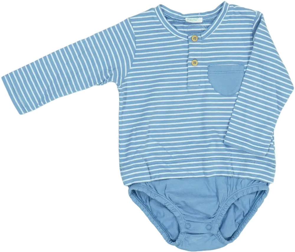 Kék Benetton Hosszú ujjú body EU 74 / UK 6-9 hónap / US 6-9 hónap