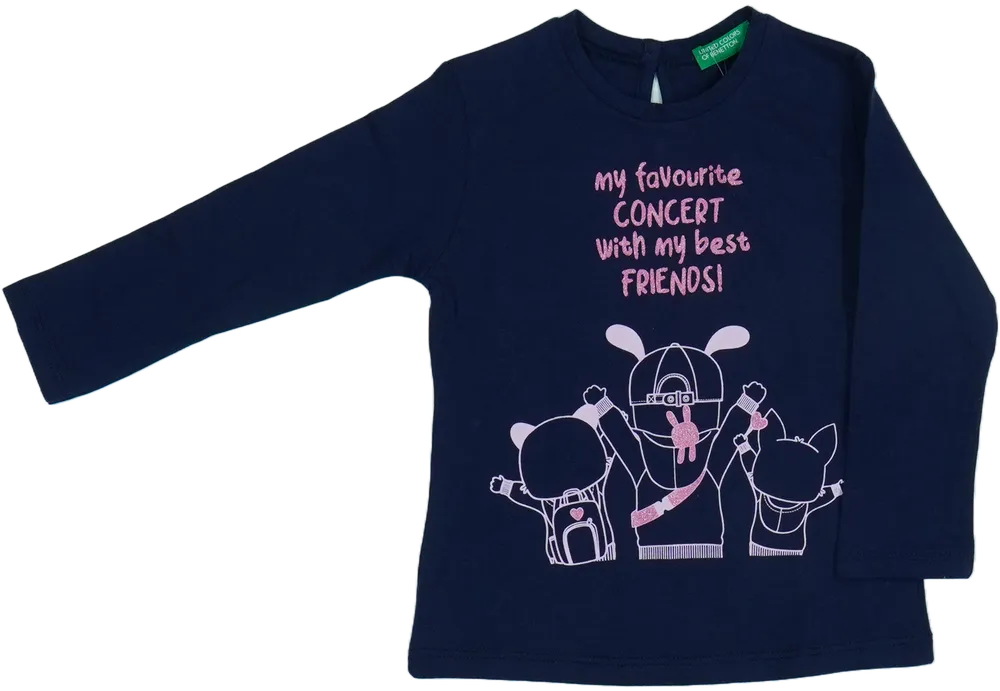 Kék Benetton Hosszú ujjú felső EU 86 / UK 12-18 hónap / US 18 hónap