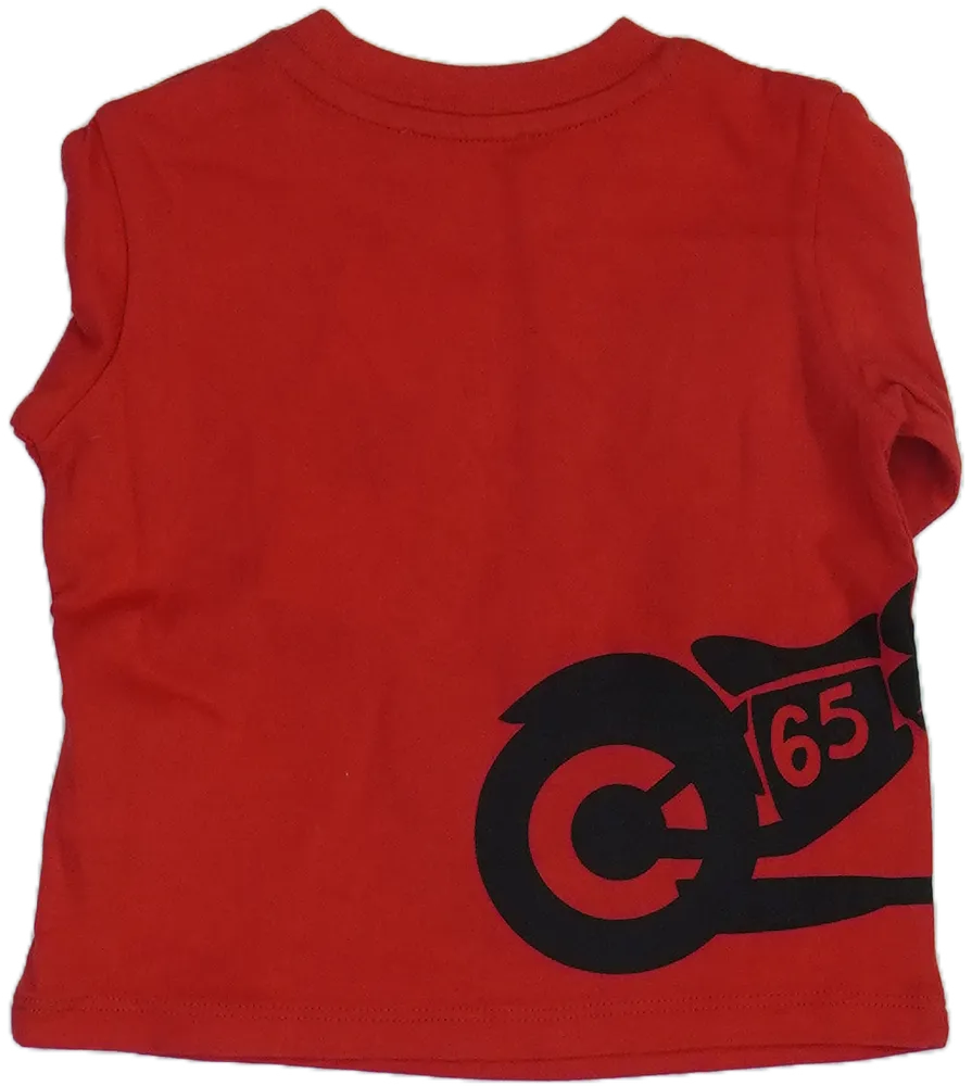 Piros Benetton Hosszú ujjú felső EU 68 / UK 3-6 hónap / US 3-6 hónap