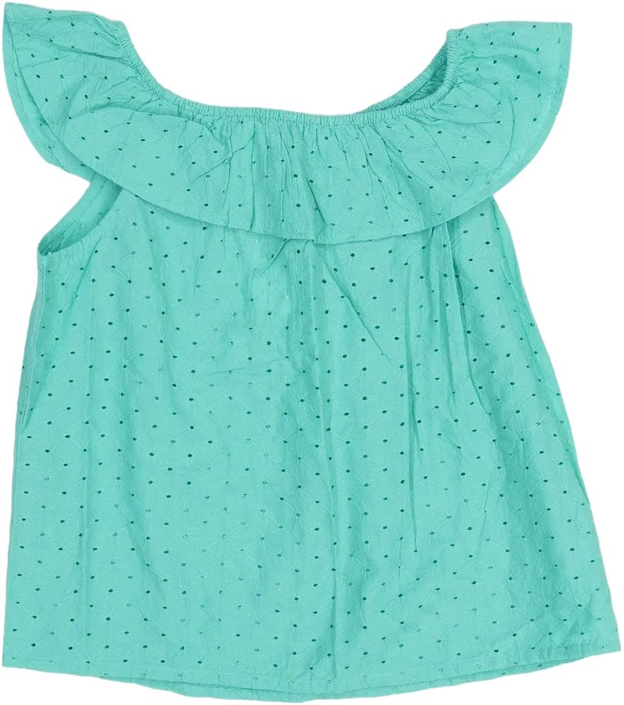 Zöld Benetton Póló EU 128 / UK 8 év / US 8 év/M