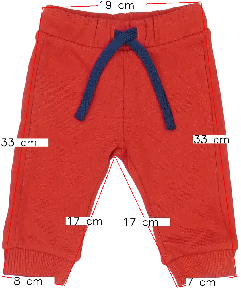 Piros Benetton Melegítőnadrág EU 68 / UK 3-6 hónap / US 3-6 hónap