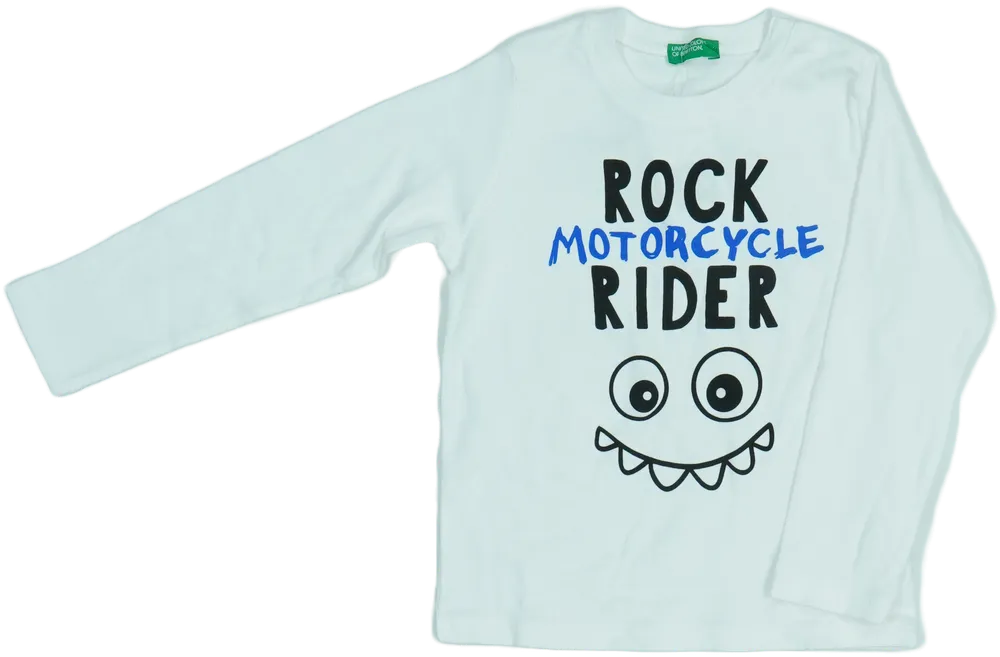 Fehér Benetton Hosszú ujjú felső EU 98 / UK 3 év / US 3T