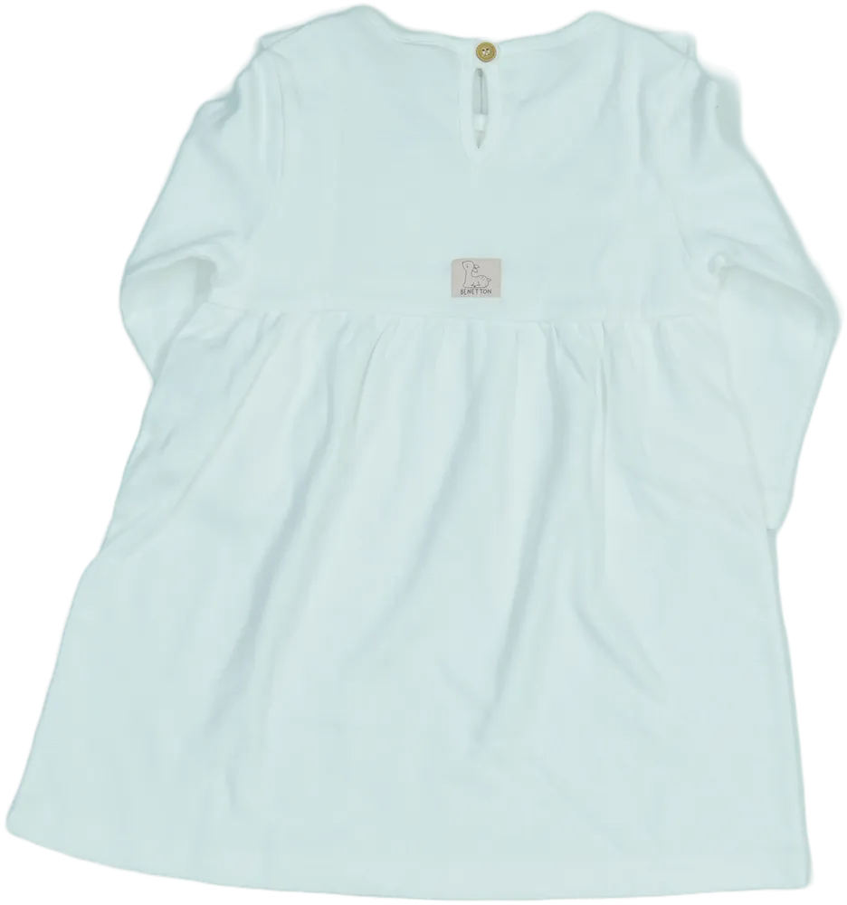 Fehér Benetton Ruha EU 80 / UK 9-12 hónap / US 12 hónap
