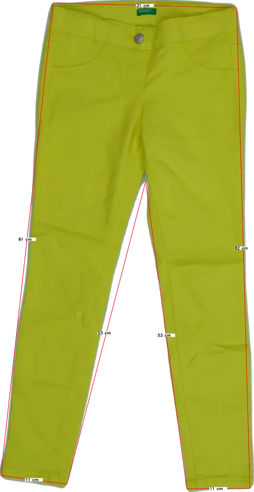 Sárga Benetton Hosszúnadrág EU 140 / UK 10 év / US 10 év/L