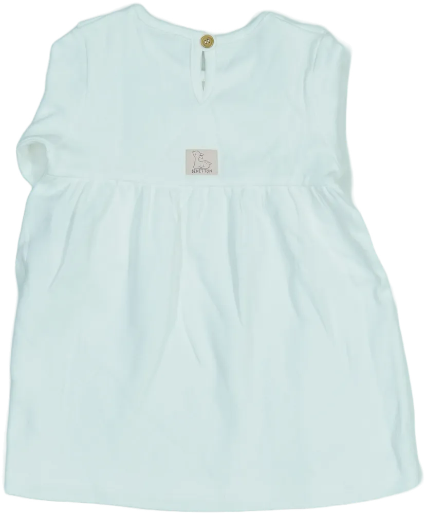Fehér Benetton Ruha EU 68 / UK 3-6 hónap / US 3-6 hónap