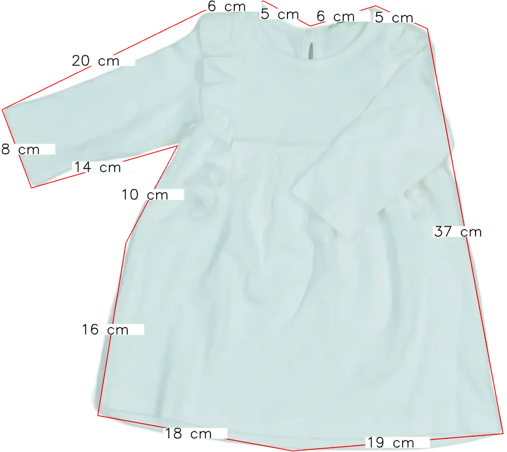 Fehér Benetton Ruha EU 68 / UK 3-6 hónap / US 3-6 hónap
