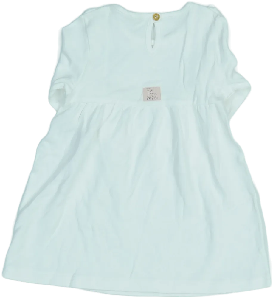Fehér Benetton Ruha EU 74 / UK 6-9 hónap / US 6-9 hónap
