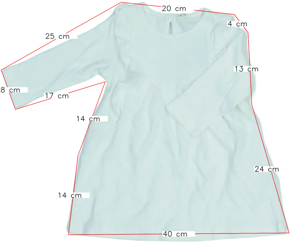 Fehér Benetton Ruha EU 74 / UK 6-9 hónap / US 6-9 hónap