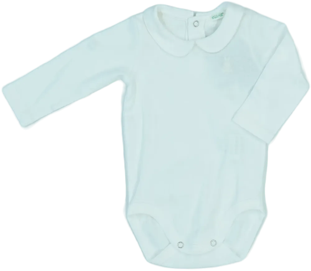 Fehér Benetton Hosszú ujjú body EU 62 / UK 0-3 hónap / US 0-3 hónap