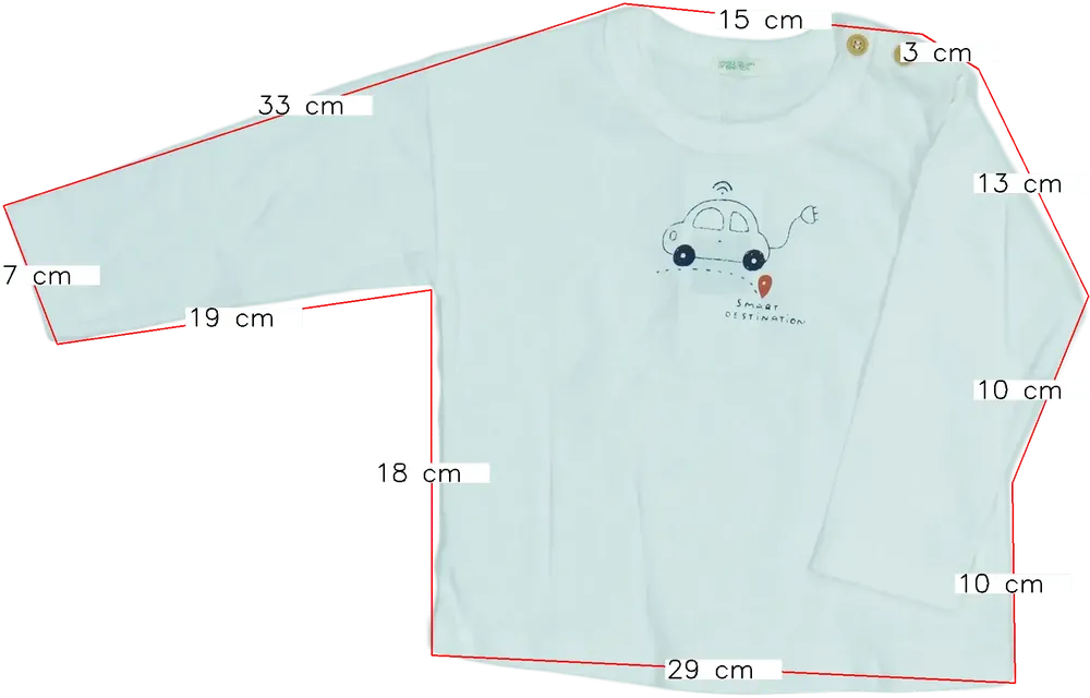 Fehér Benetton Hosszú ujjú felső EU 80 / UK 9-12 hónap / US 12 hónap