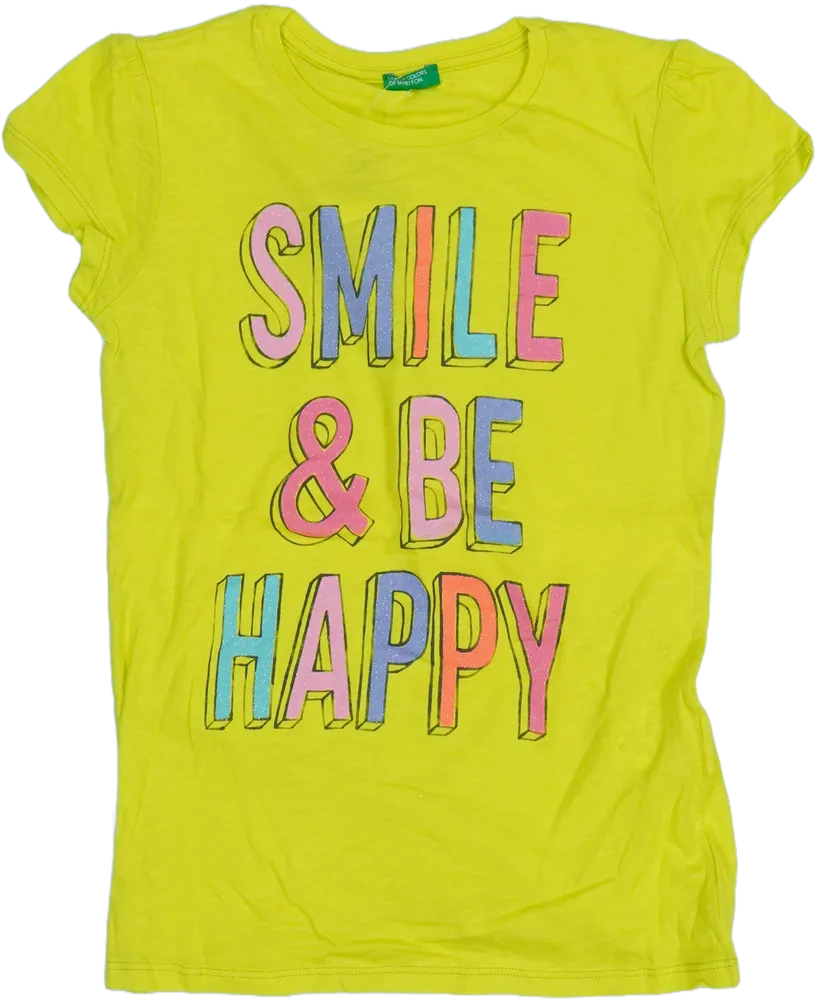 Sárga Benetton Póló EU 146 / UK 11 év / US 12 év/L